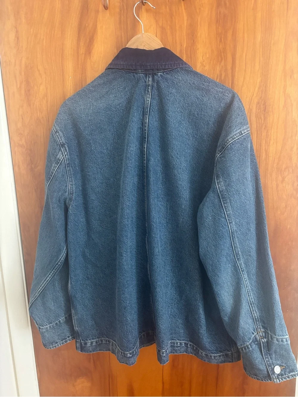 GAP Denim Chore Jacket with Dark Corduroy Collar